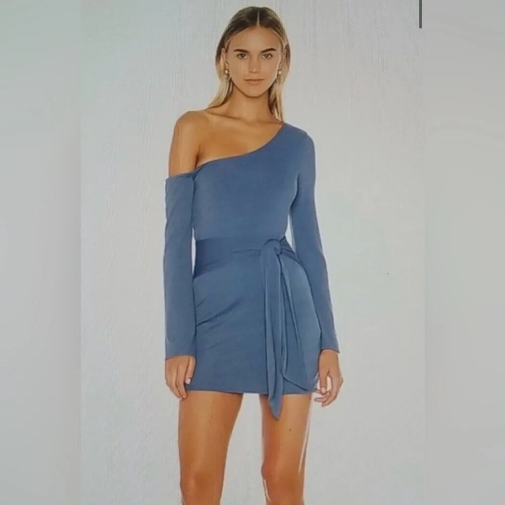 Privacy Please Chloe‎ mini dress is steel blue size Medium